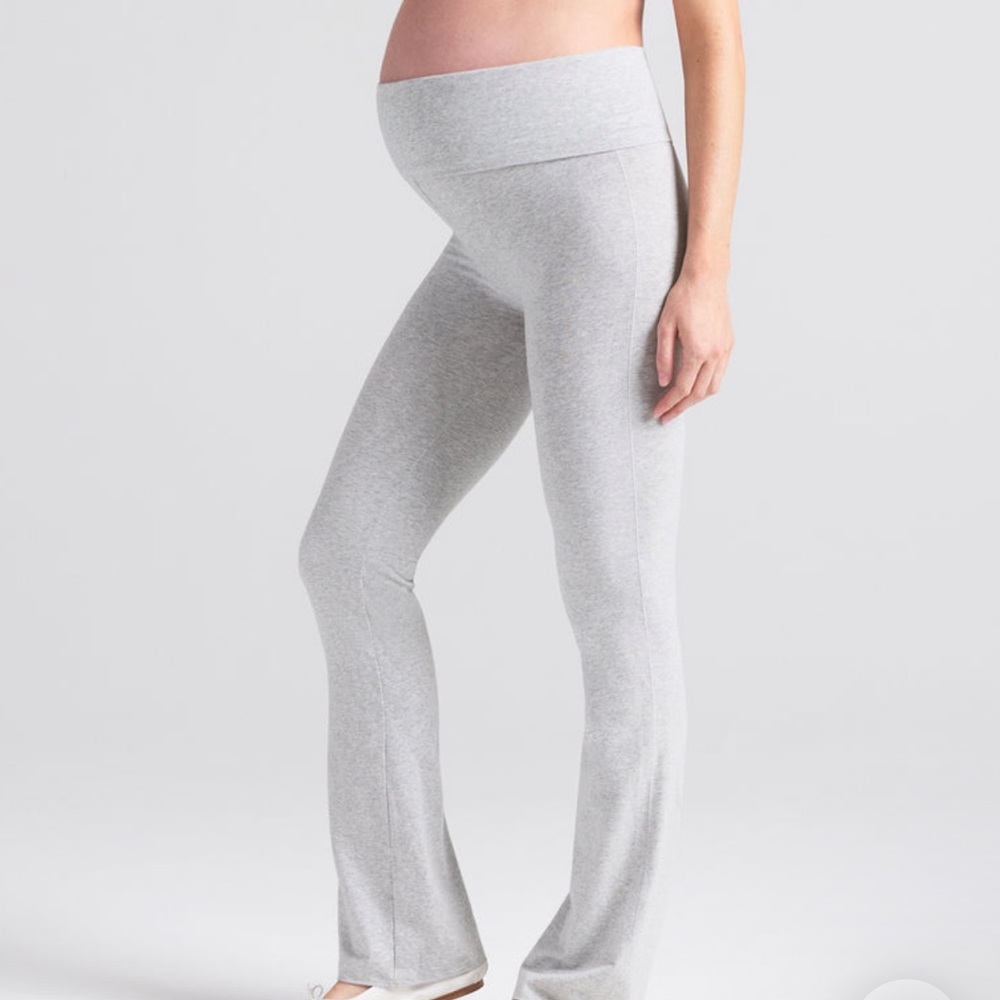Gray Maternity Yoga Pants